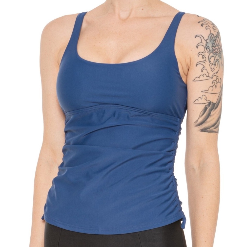 NWT prAna Womens Melody Tankini Top - X-Small - Belize/Blue